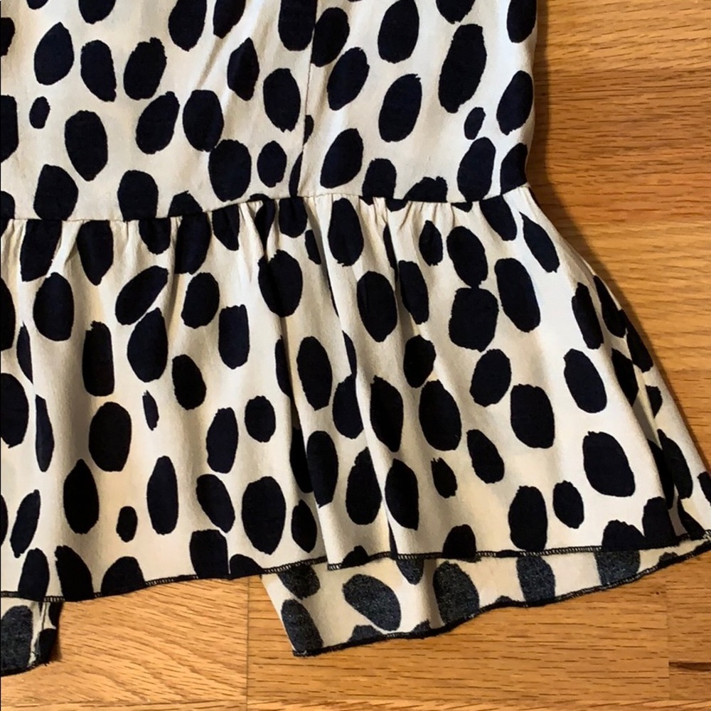 H&M Polka dot Peplum top Back zip - Picture 7 of 16